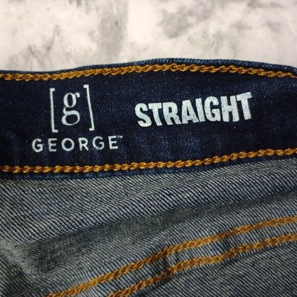 George Straight Leg Dark Denim Jeans Men's Size 32x32 - Picture 3 of 4